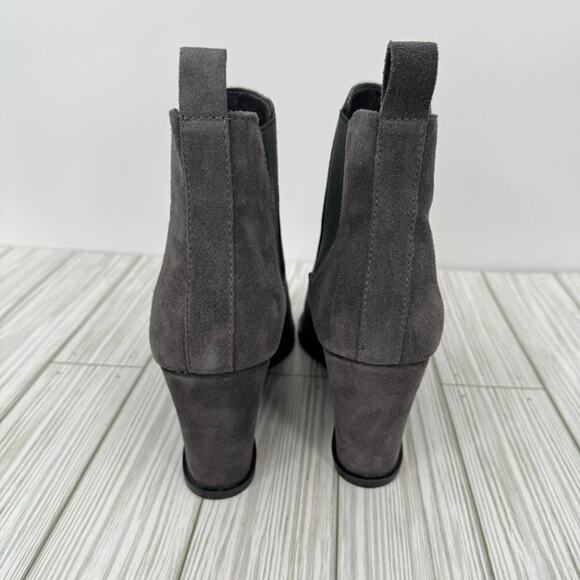Dolce Vita gray suede leather wedge Chelsea pull on ankle boots 8.5 NEW - Picture 5 of 9